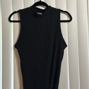 a new day Black Ribbed Tank Top